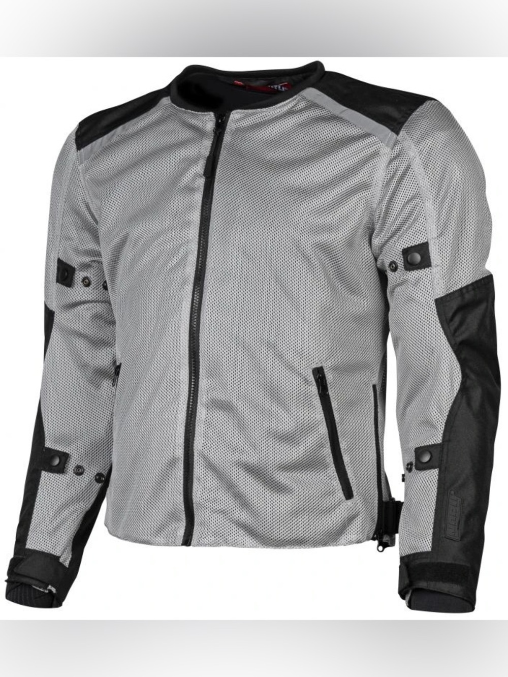 NOR Men’s Tabi Mesh Summer Jacket in Light Gray Mesh w/Black Accents Size XL